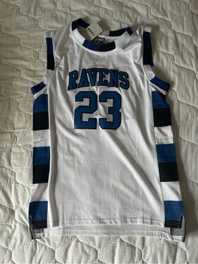 Ravens 23 White & Blue Basketball Jersey